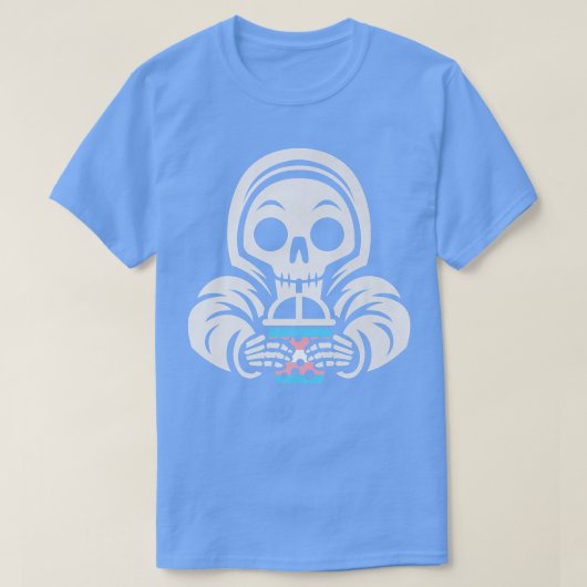 sceleton bubble tea transgender scelet t-shirt (Design voorkant)