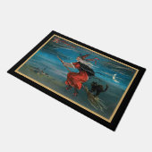 Scenario Halloween Witch op Broomstick Deurmat (Schuin)