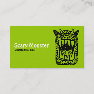 Scenario Monster - Groen front, grijs terug Visitekaartje