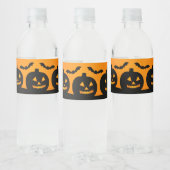 Scenario Oranje Halloween Evil Black Pumpkin Waterfles Etiket (Flessen)