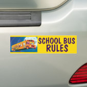Scenario SCHOOL BUS-REGELS Bumpersticker (Op auto)