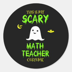 Scenario Wiskunde docent kostume Halloween Lazy Ea Ronde Sticker