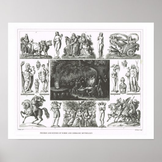 Scenario's van de Noordse en Germaanse mythologie Poster (Voorkant)