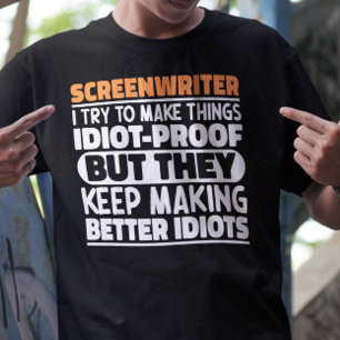 Scenarist Ik probeer dingen grappig te maken T-shirt