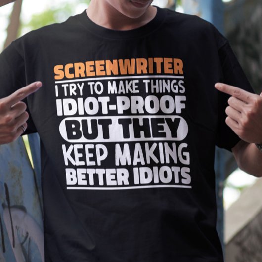 Scenarist Ik probeer dingen grappig te maken T-shirt