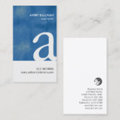 Scenarist Literaire Kunst Bold Monogram Visitekaartje (Voorkant / Achterkant)