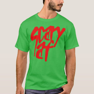 Scenary Af Red-tekst T-shirt