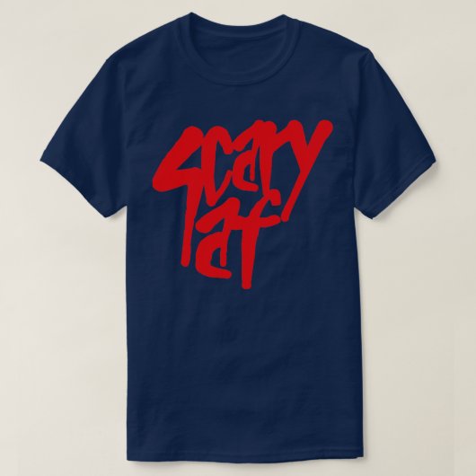 Scenary Af Red-tekst T-shirt (Design voorkant)