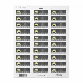 Scenary Black Cat op Picket Fence Etiket (Full Sheet)