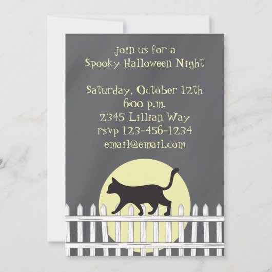 Scenary Black Cat op Picket Fence Kaart (Voorkant)