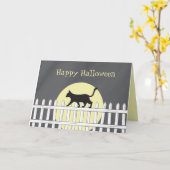 Scenary Black Cat op Picket Fence Kaart (Gele Bloem)
