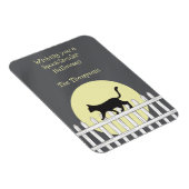 Scenary Black Cat op Picket Fence Magneet (Rechterzijde)