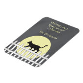 Scenary Black Cat op Picket Fence Magneet (Linkerzijde)