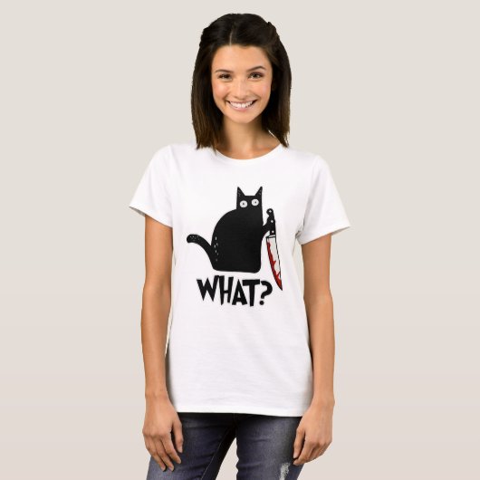 Scenary Black Cat zegt wat een thema betekent wat  T-shirt (Voorkant volledig)