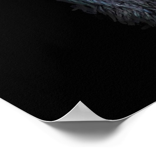 Scenary Black Gibbon Monkey Vicious Fanged Teeth Poster (Hoek)