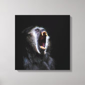 Scenary Black Monkey Vicious Fanged Teeth Canvas Afdruk (Voorkant)