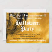 Scenary Black Raven Full Moon Halloween Party Kaart (Achterkant)