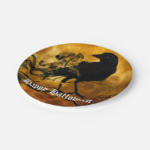 Scenary Black Raven Full Moon Halloween Party Papieren Bordje (Gekanteld)