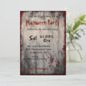 Scenary Bloody Halloween Party Kaart (Staand voorkant)