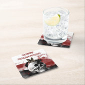 Scenary Bloody Skull Happy Halloween Party Kartonnen Onderzetters (Insitu)