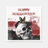 Scenary Bloody Skull Happy Halloween Party Servet (Voorkant)