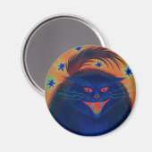 Scenary Cat Blue fridge magnet (Voorkant / Achterkant)