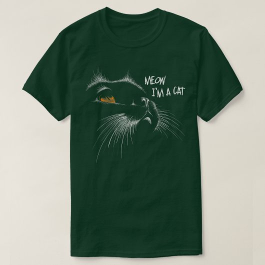 Scenary Cat Face Yellow Eyes Funny Cat Lover T-shirt (Design voorkant)