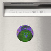 Scenary Cat Green fridge magnet (Insitu (Vaatwasser))