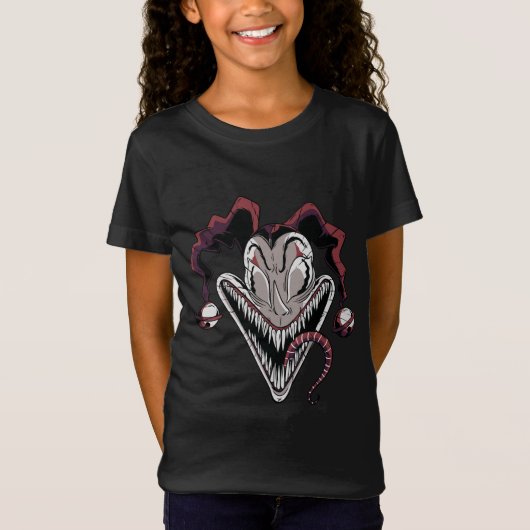 Scenary Clown Face Halloween Design T-shirt (Voorkant)