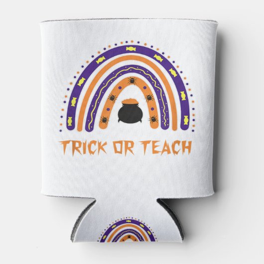 Scenary Colorful Rainbow Halloween Teacher Cute Tr Blikjeskoeler (Voorkant)