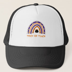 Scenary Colorful Rainbow Halloween Teacher Cute Tr Trucker Pet