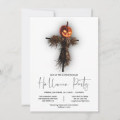 Scenary Elegant Pumpkin Scarecrow Halloween Party  Kaart (Voorkant)