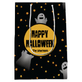 Scenary Ghosts Pattern Halloween Party Medium Cadeauzakje (Achterkant)