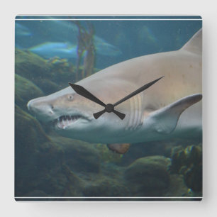 Scenary Great White Shark Vierkante Klok