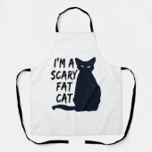 Scenary Halloween Black Cat Design grafisch Schort (Voorkant)
