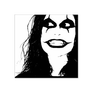 Scenary Halloween clown face Rubberstempel