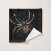 Scenary Halloween Metallic Spider en Web Bad Handdoek (Wasdoekje)