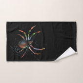 Scenary Halloween Metallic Spider en Web Bad Handdoek (Handdoek)