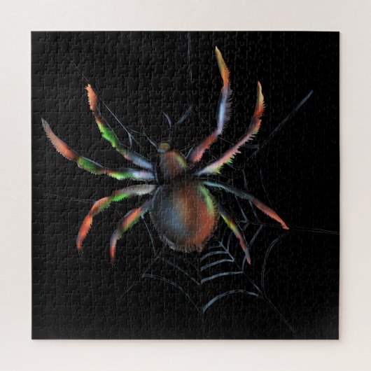 Scenary Halloween Metallic Spider en Web Legpuzzel (Verticaal)