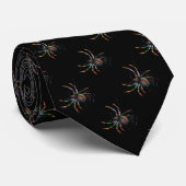 Scenary Halloween Metallic Spider en Web Stropdas (Opgerold)