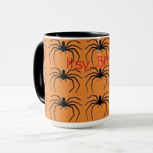 Scenary Halloween Witches Black Spider ontworpen Mok (Voorkant links)