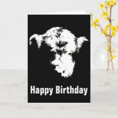 Scenary Highland Calf Pop Art Birthday Card Kaart (Gele Bloem)