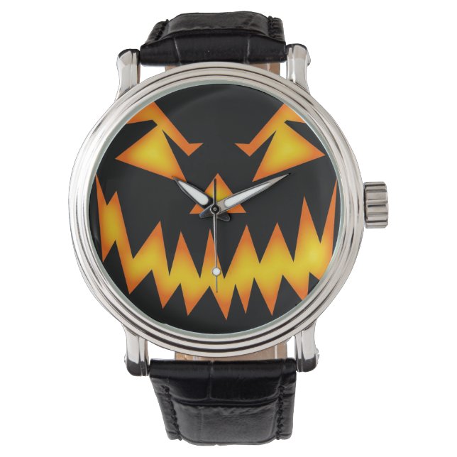 Scenary Jack O Lantern Face Horloge (Voorkant)