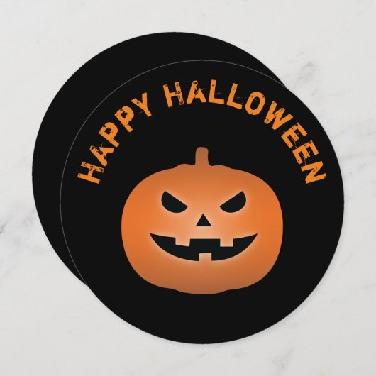 Scenary Jack O Lantern Pumpkin Halloween Party Kaart (Voorkant / Achterkant)