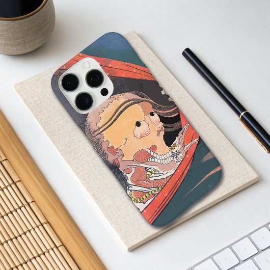 Scenary Japary Skeleton Ghost Woodblock Hoesje-Mat Case-Mate iPhone Case
