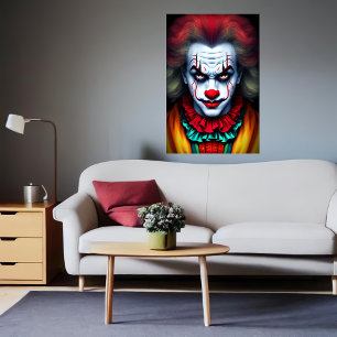 Scenary male Clown   AI Art Poster
