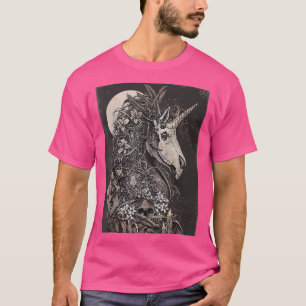 Scenary mascerade Goat Skeleton Dark Grunge Art T-shirt
