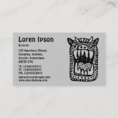 Scenary Monster - Roze voorzijde grijs achterzijde Visitekaartje (Achterkant)