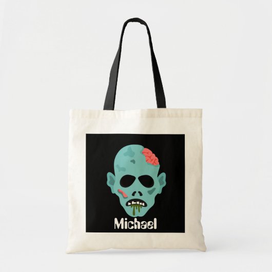 Scenary Monster voegt naam Halloween trusttas toe Tote Bag (Voorkant)