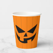 Scenary Oranje Jack O'Lantern Halloween Party Papieren Bekers (Achterkant)